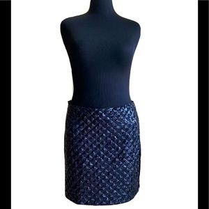 RARE BANANA REPUBLIC HERITAGE BLACK SEQUIN MINI SKIRT IN SIZE 14 NWOT